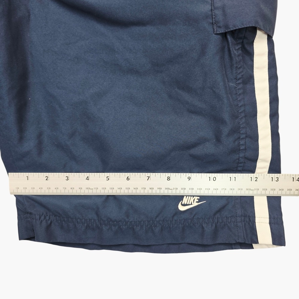 Nike Mens XL Navy Blue White Stripe Cargo Swim Trunks Mesh Lined Board Shorts - Picture 5 of 6